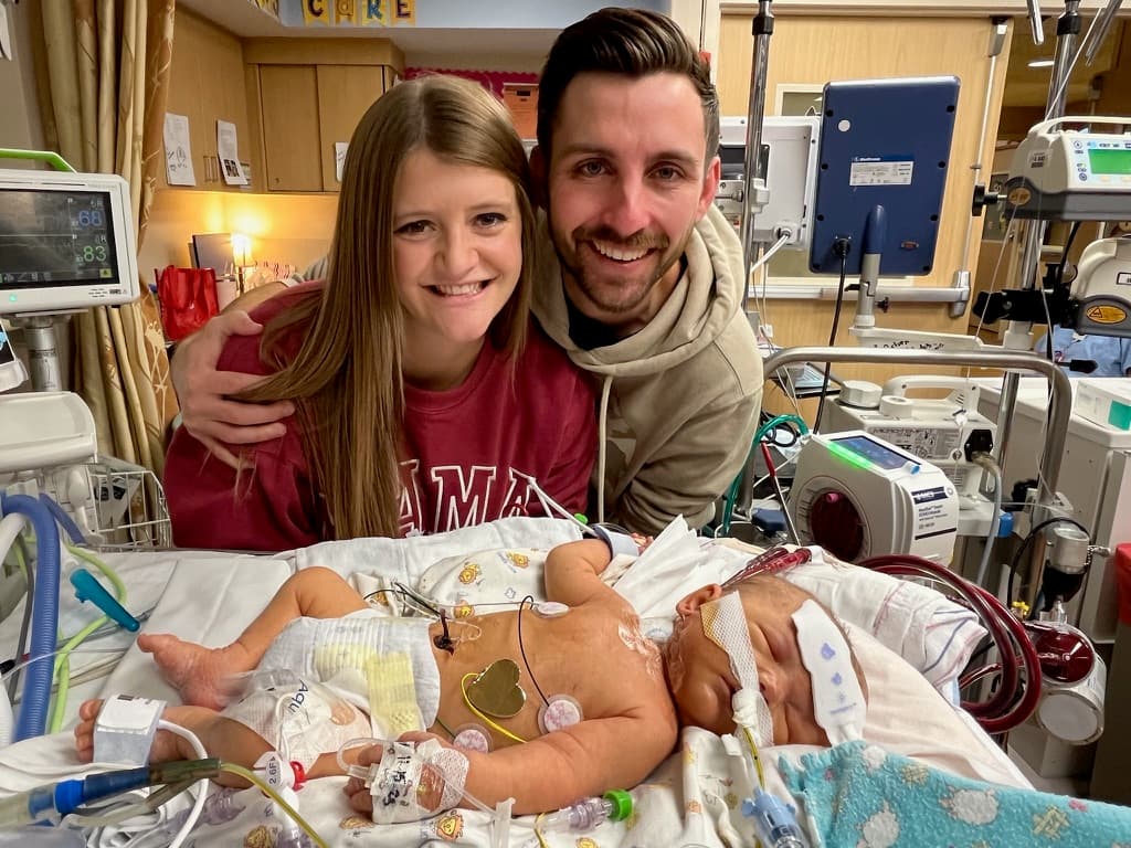 Kassy and Brad with Jack in the NICU
